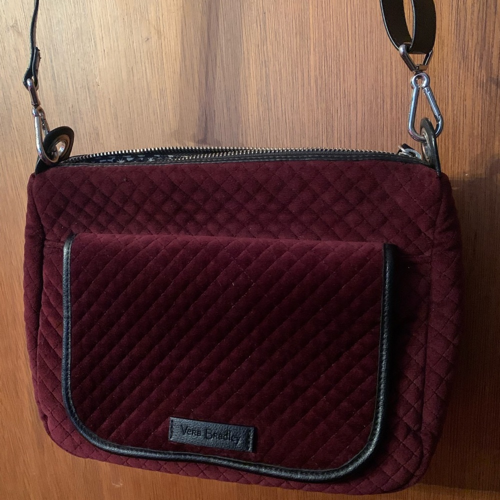 Vera Bradley Crossbody Bag in burgundy velvet